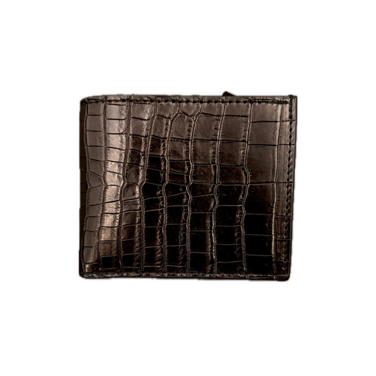 【クロコダイルポロサス】ワニ革二つ折り財布-Short Wallet