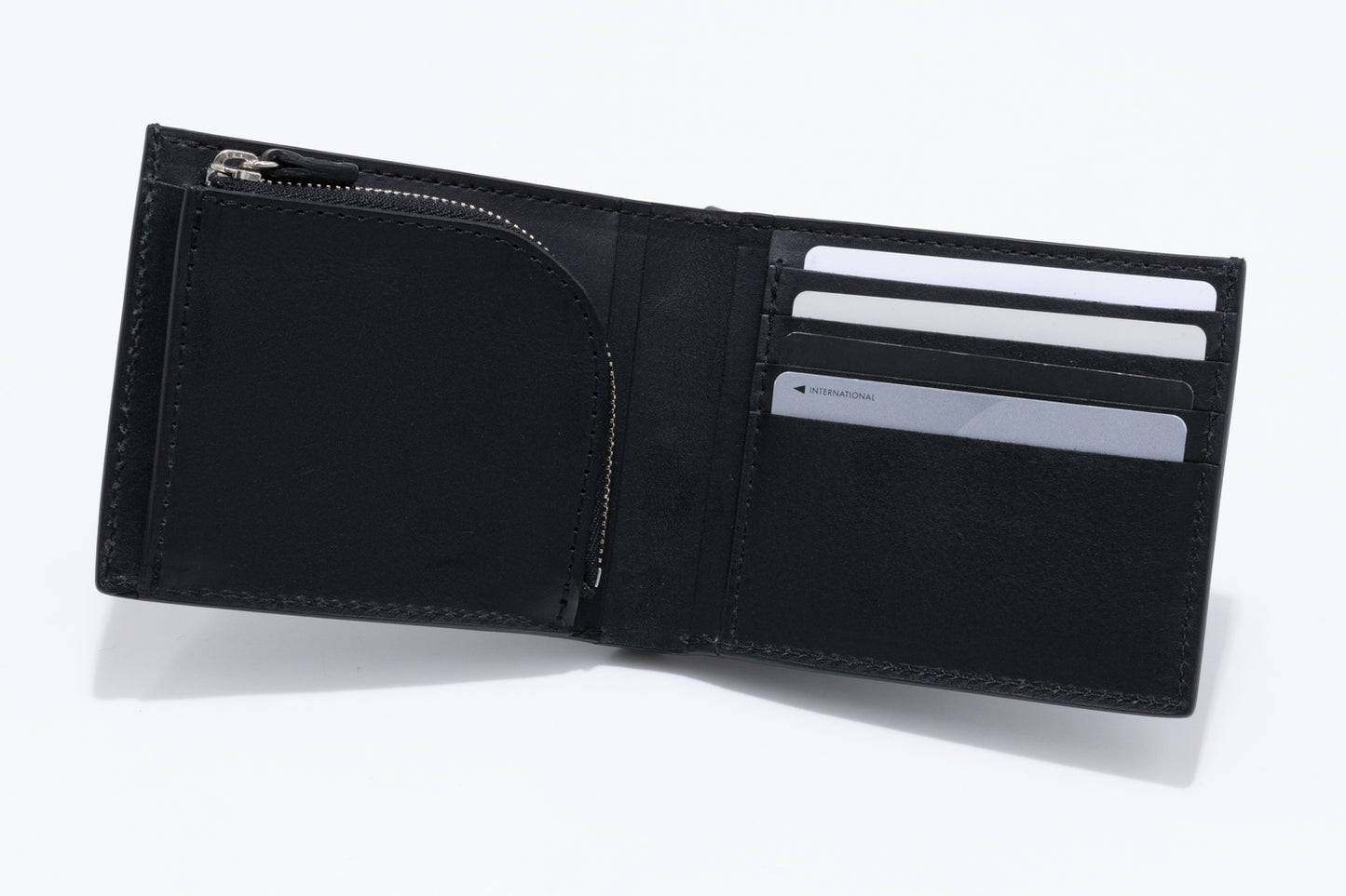 【クロコダイルポロサス】ワニ革墨染二つ折り財布-Short Wallet