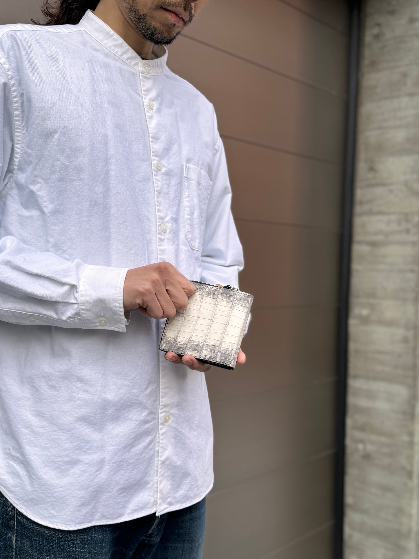 【クロコダイル ヒマラヤ】ワニ革ヒマラヤ二つ折り財布スモール-Crocodile Himalaya Small Wallet