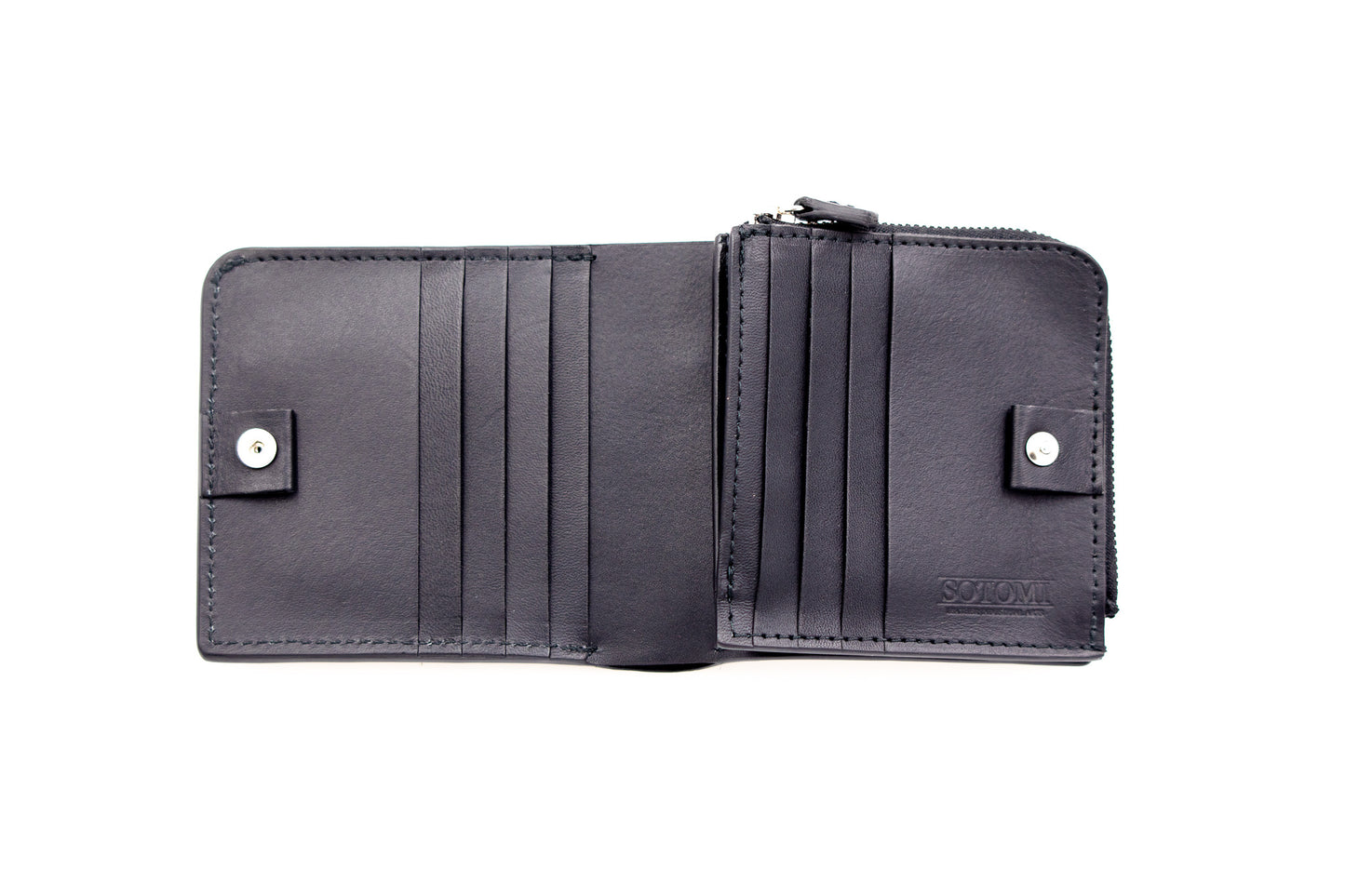 【クロコダイルポロサス】ワニ革墨染二つ折り財布スモール-Small Wallet