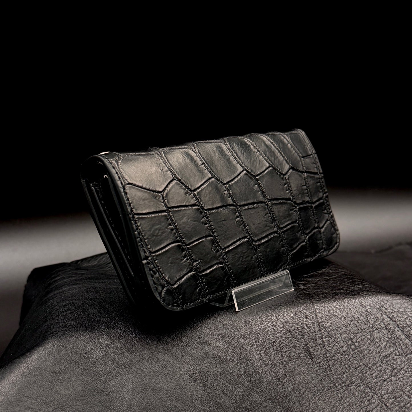 【クロコダイルポロサス】ワニ革トラッカーウォレット-Tracker Wallet-