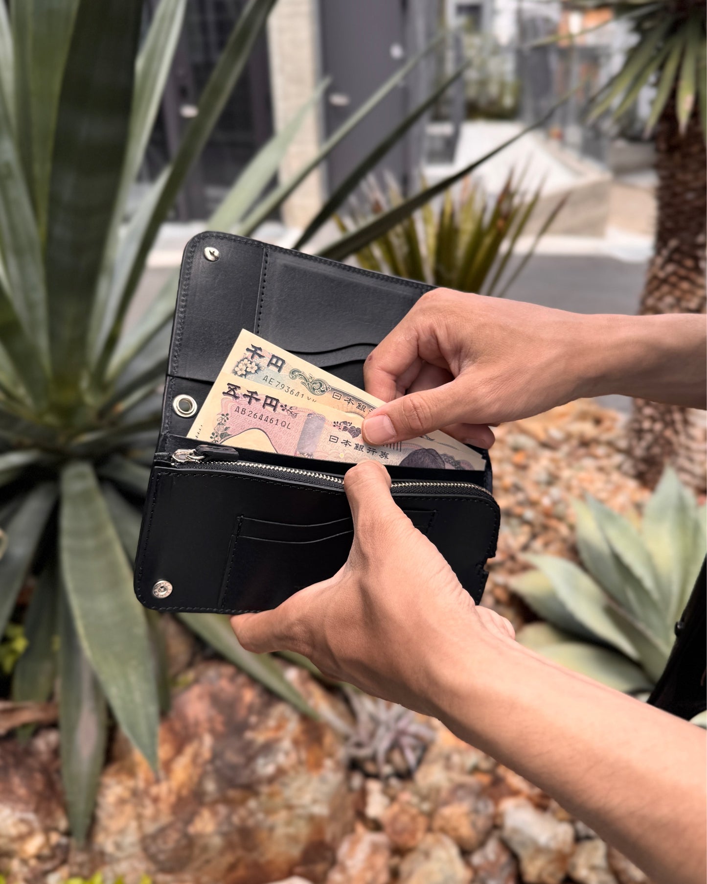【クロコダイルポロサス】ワニ革トラッカーウォレット-Tracker Wallet-