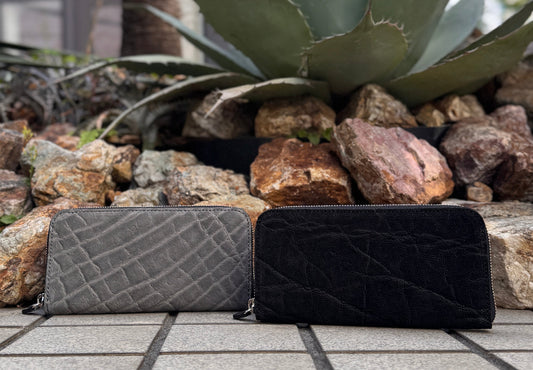 【新商品】エレファント／象革ラウンド長財布