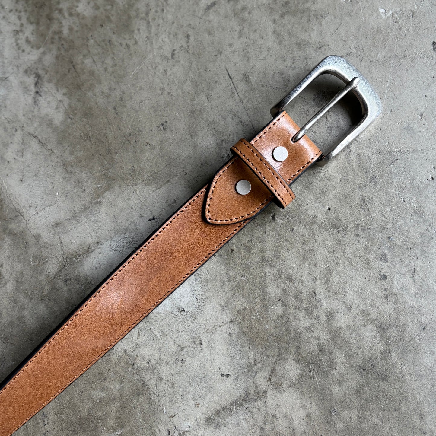 グイディ ホースバットベルト/ニッケルつや消しバックル -GUIDI Horse Butt Leather Belt-