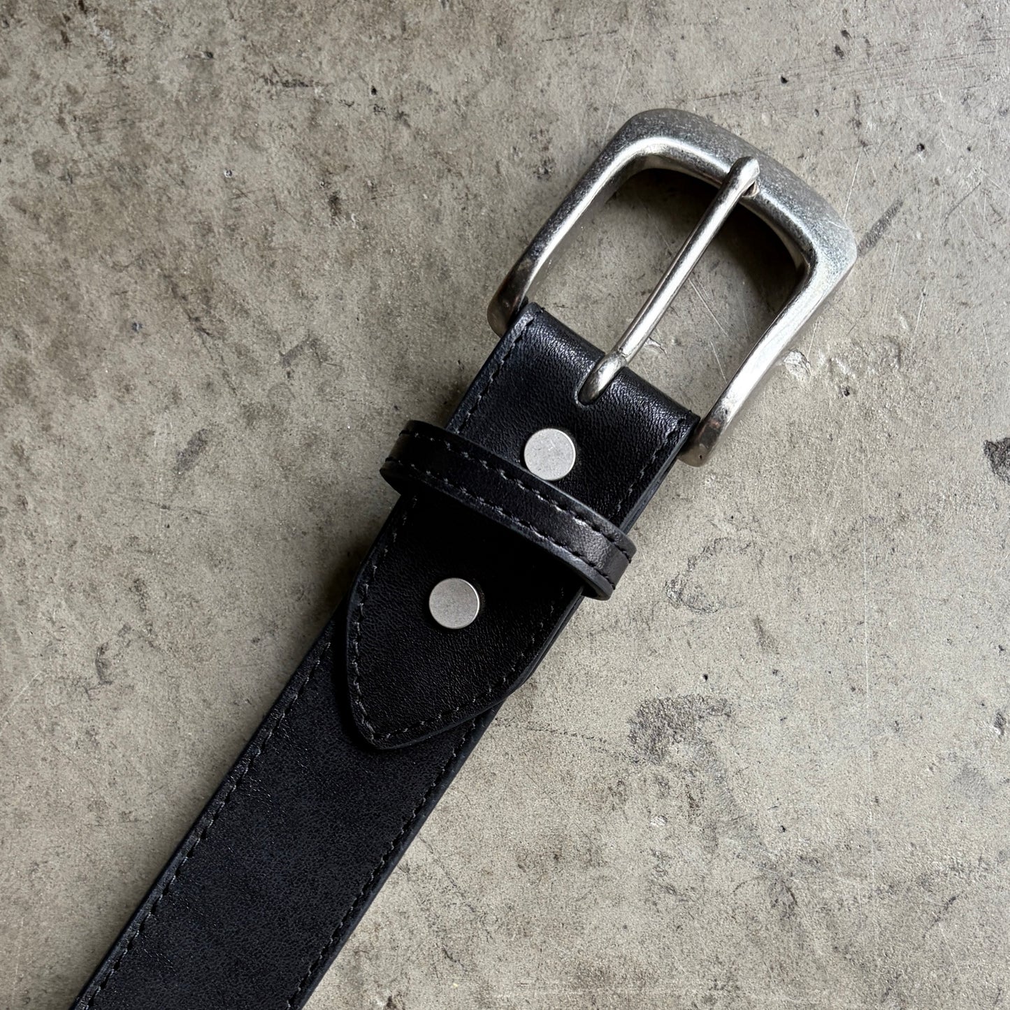 グイディ ホースバットベルト/ニッケルつや消しバックル -GUIDI Horse Butt Leather Belt-