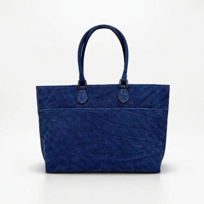 【エレファント】象革トートバッグ 藍染め Elephant BIG TOTE BAG INDIGO