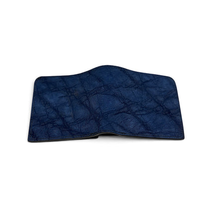 【エレファント】象革二つ折り財布スモール藍染め-Elephant Small Wallet INDIGO
