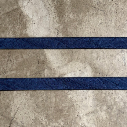 エレファントレザーベルト藍染め(象革ベルト)/ニッケルつや消しバックル -Elephant Leather Belt INDIGO