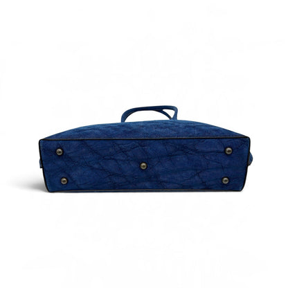 【エレファント】象革トートバッグ 藍染め Elephant BIG TOTE BAG INDIGO