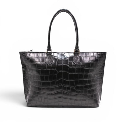 【クロコダイルポロサス】ワニ革ビッグトートバッグ- CROCODILE BIG TOTE BAG