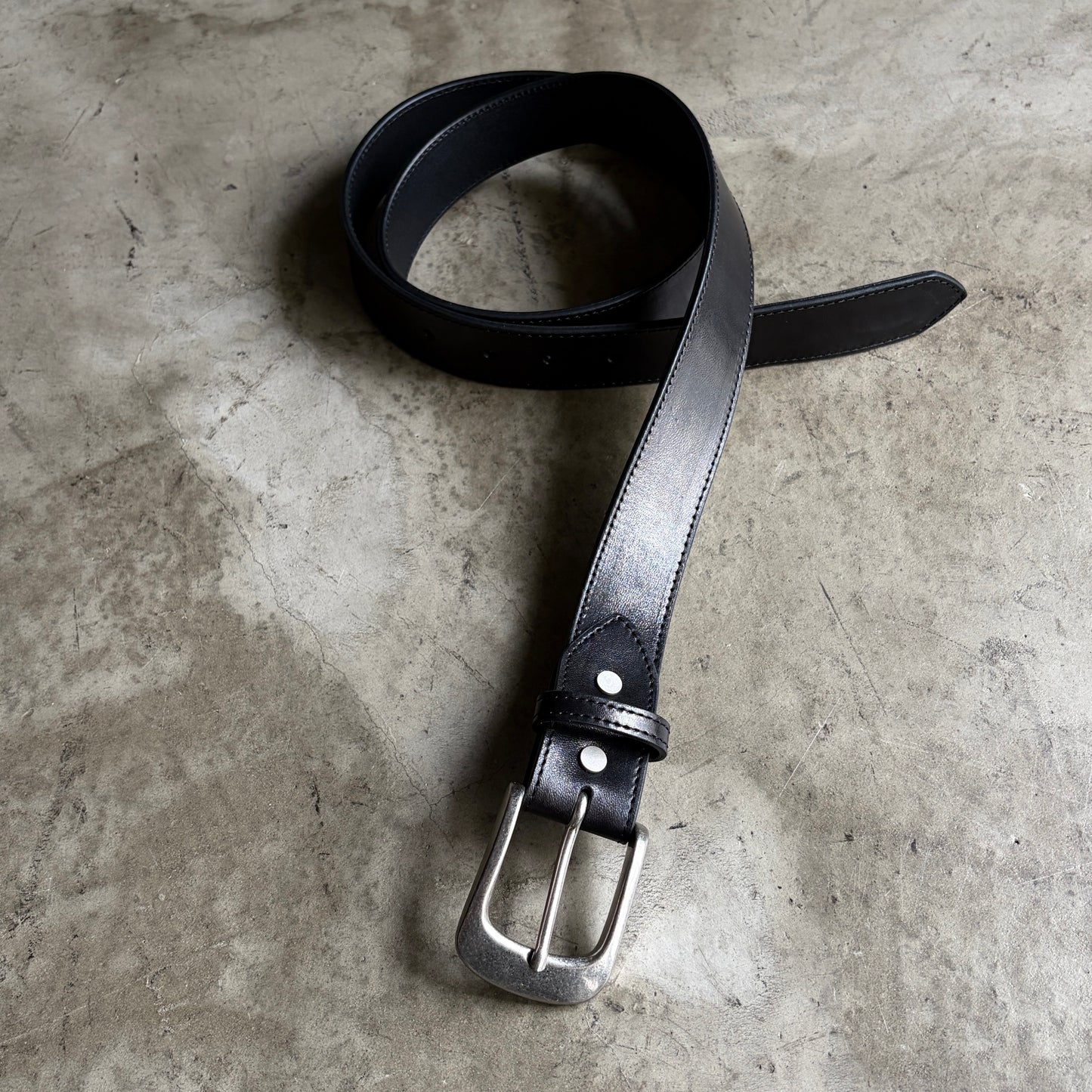 グイディ ホースバットベルト/ニッケルつや消しバックル -GUIDI Horse Butt Leather Belt-