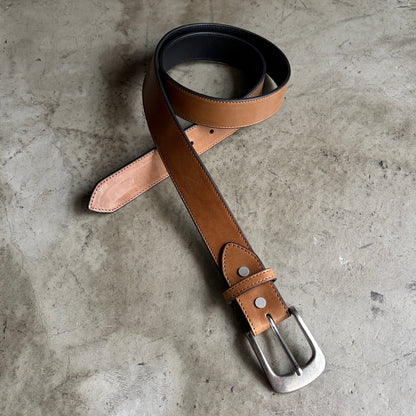 グイディ ホースバットベルト/ニッケルつや消しバックル -GUIDI Horse Butt Leather Belt-