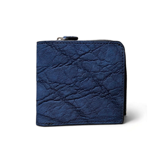 【エレファント】象革二つ折り財布スモール藍染め-Elephant Small Wallet INDIGO