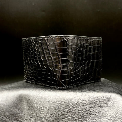【クロコダイルポロサス】ワニ革二つ折り財布-Short Wallet