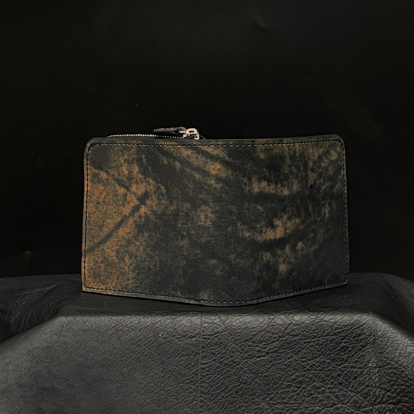 【新喜皮革】コードバン バックサイド二つ折り財布スモール-Cordovan Back Side Small Wallet