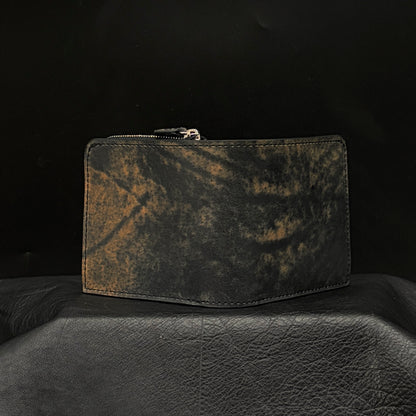 【新喜皮革】コードバン バックサイド二つ折り財布スモール-Cordovan Back Side Small Wallet