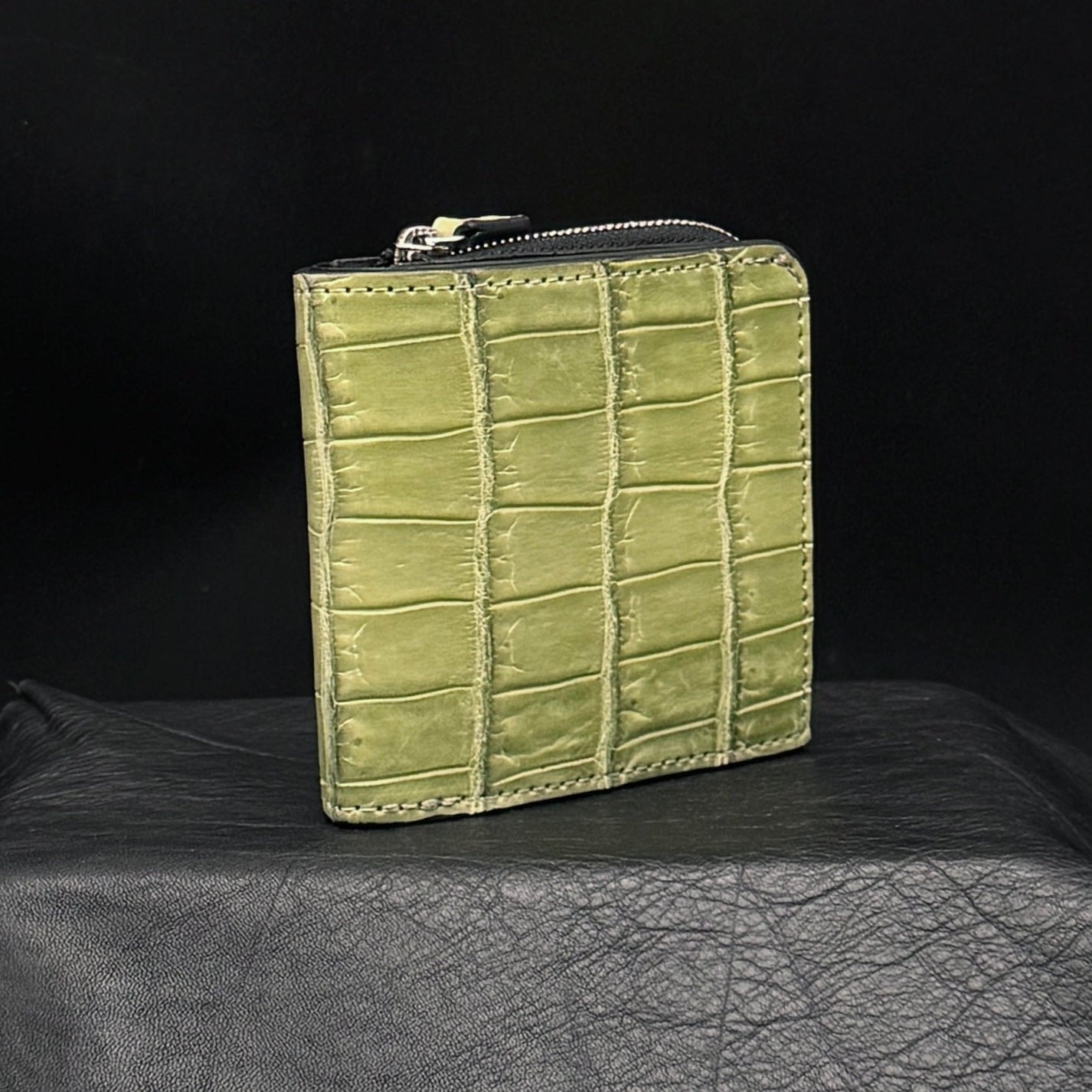 【シャムワニ】ワニ革二つ折り財布スモール-Siamese Crocodile Small Wallet