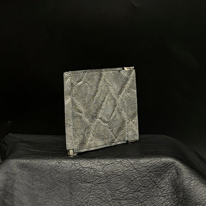 【エレファント】象革マネークリップウォレット-GRAY Elephant Money Clip Wallet