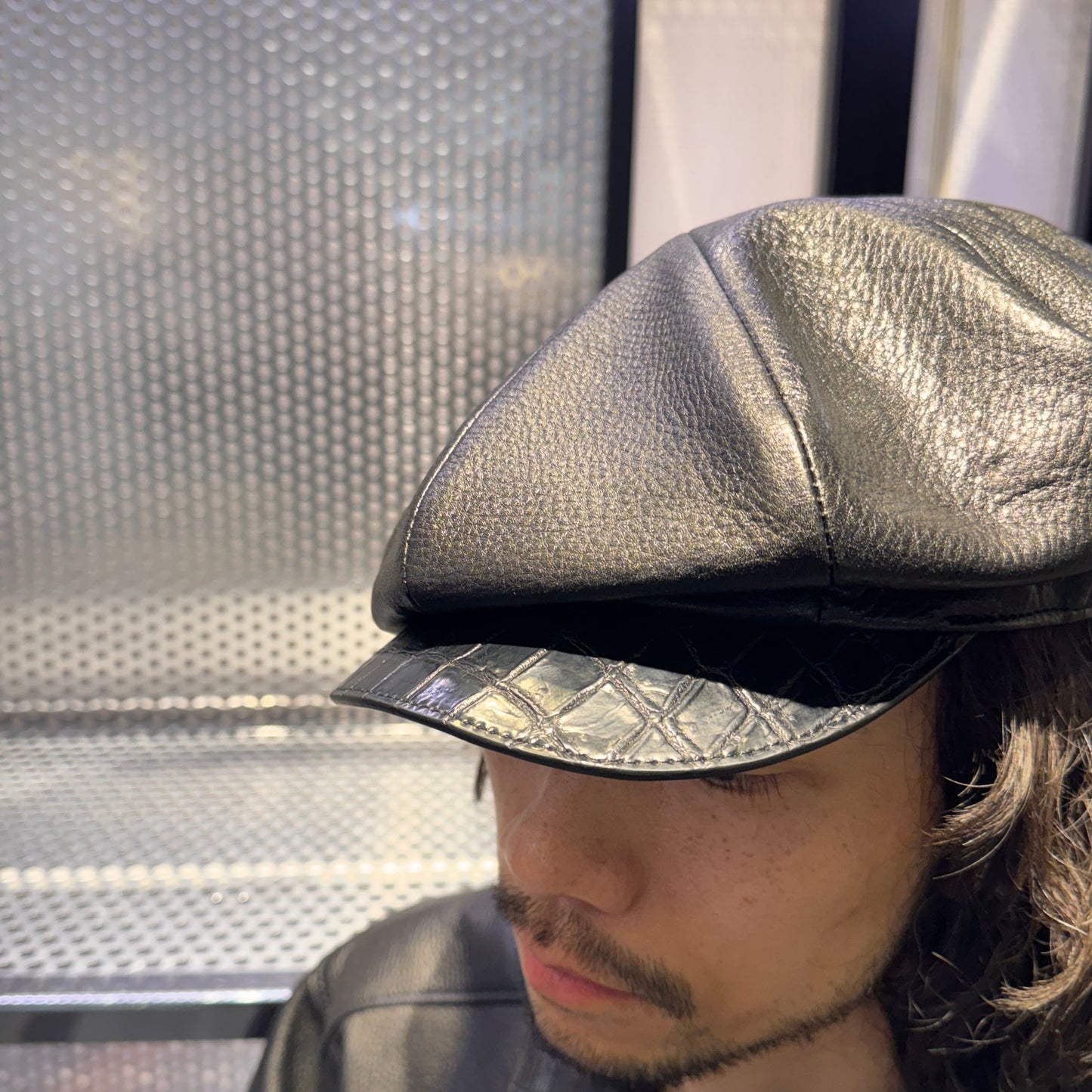SOTOMI×ATSU ORIGINAL CHROME LEATHER × CROCODILE POROSUS Casquette【クロムハイド/クロコダイル/ポロサス/キャスケット】