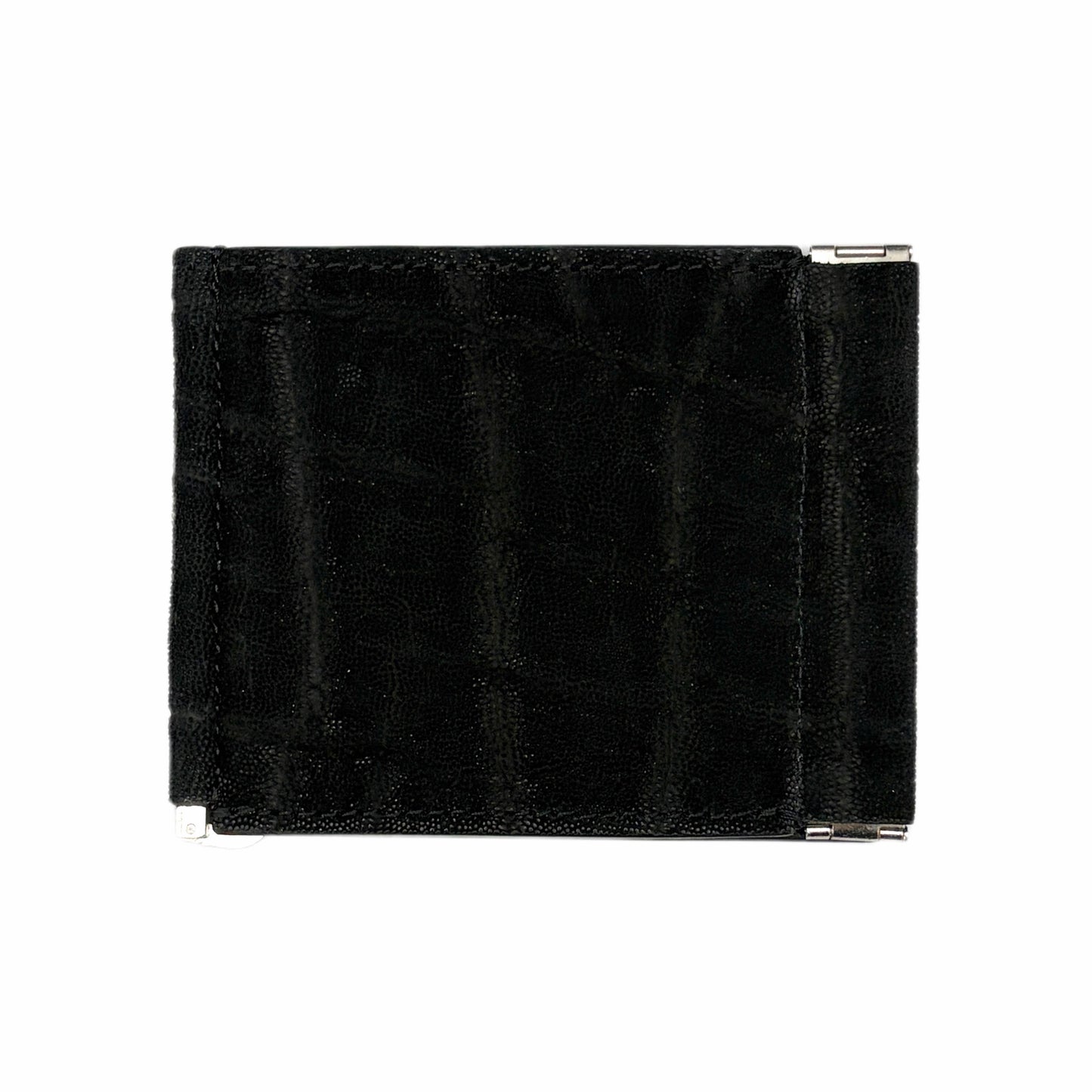 【エレファント】象革マネークリップウォレット-BLACK Elephant Money Clip Wallet