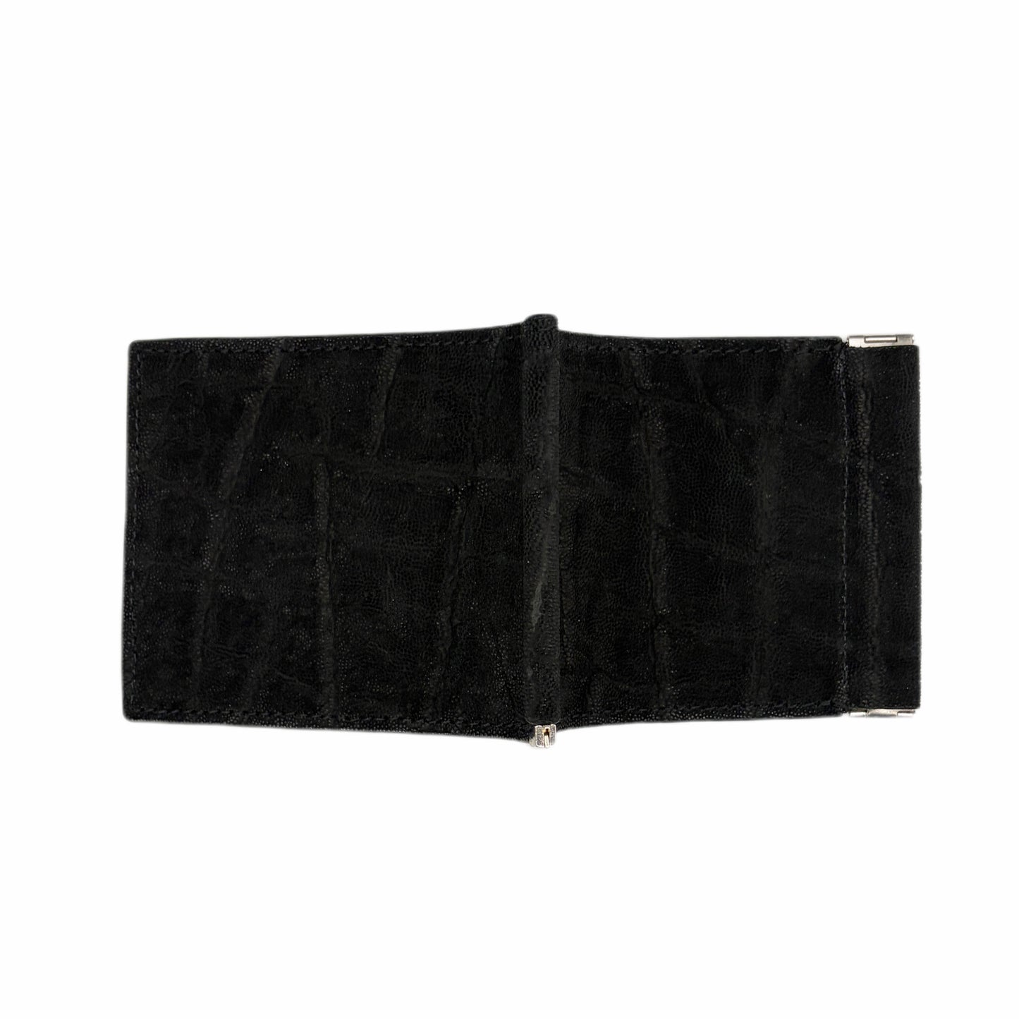 【エレファント】象革マネークリップウォレット-BLACK Elephant Money Clip Wallet