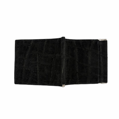 【エレファント】象革マネークリップウォレット-BLACK Elephant Money Clip Wallet