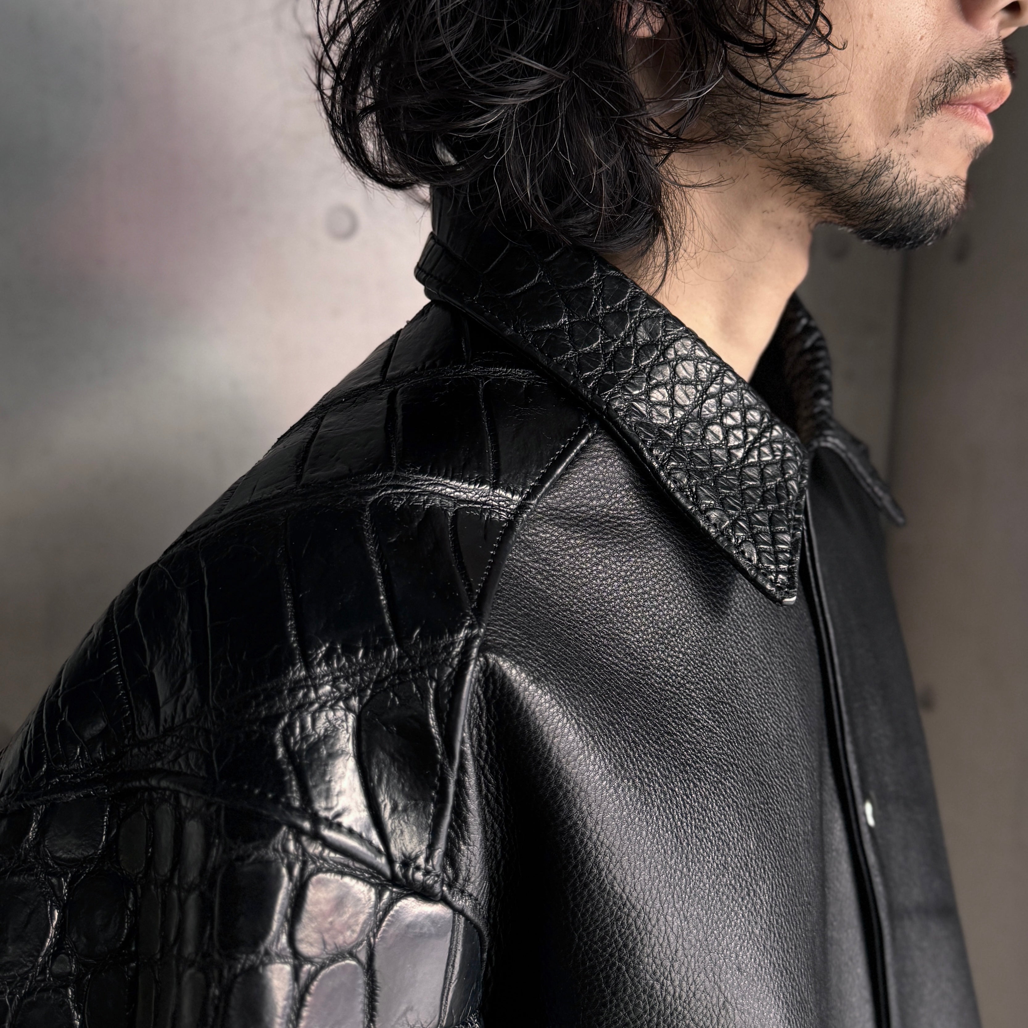 SOTOMI×ATSU CROCODILE POROSUS CAR COAT Type.3【クロコダイル