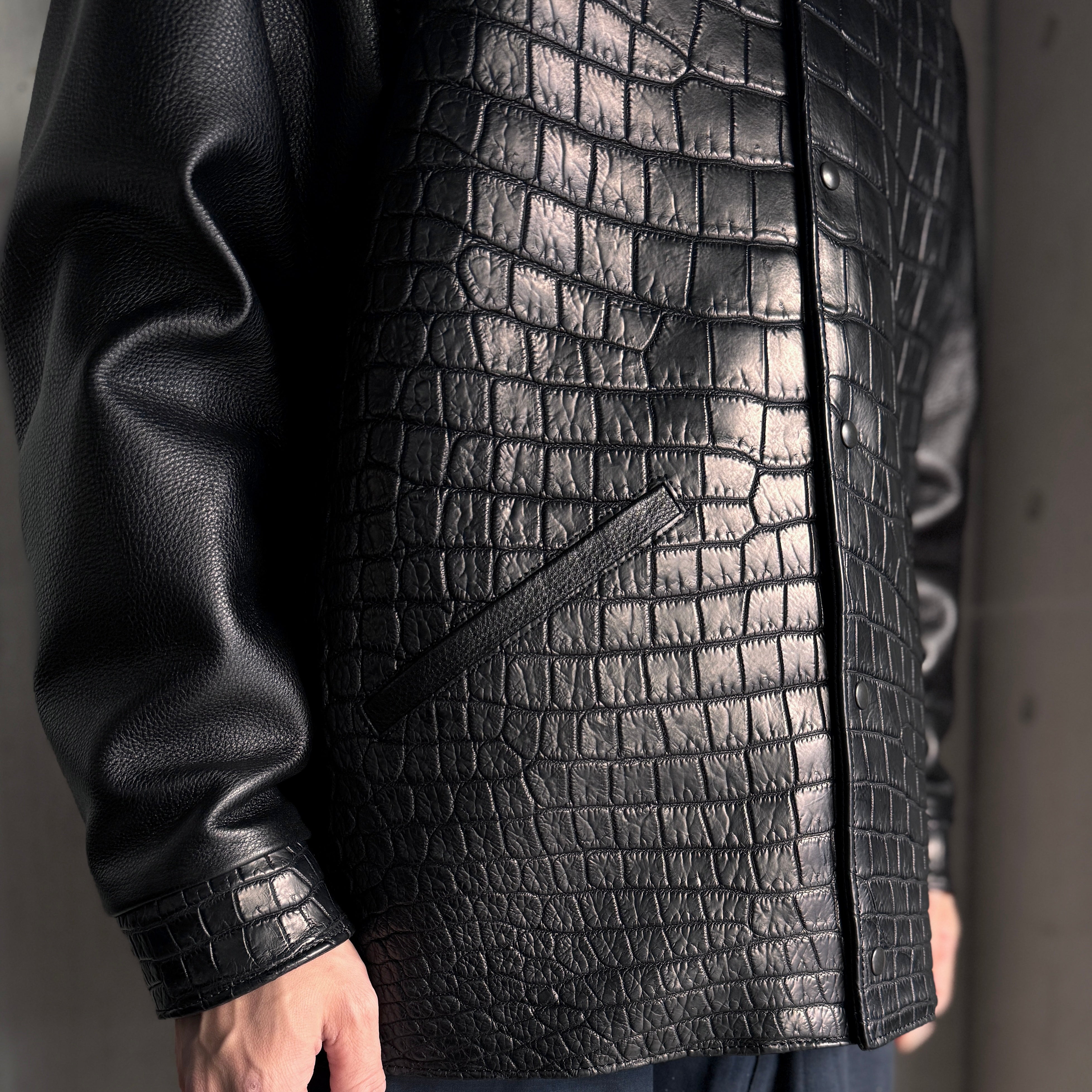 SOTOMI×ATSU CROCODILE POROSUS CAR COAT Type.2【クロコダイル