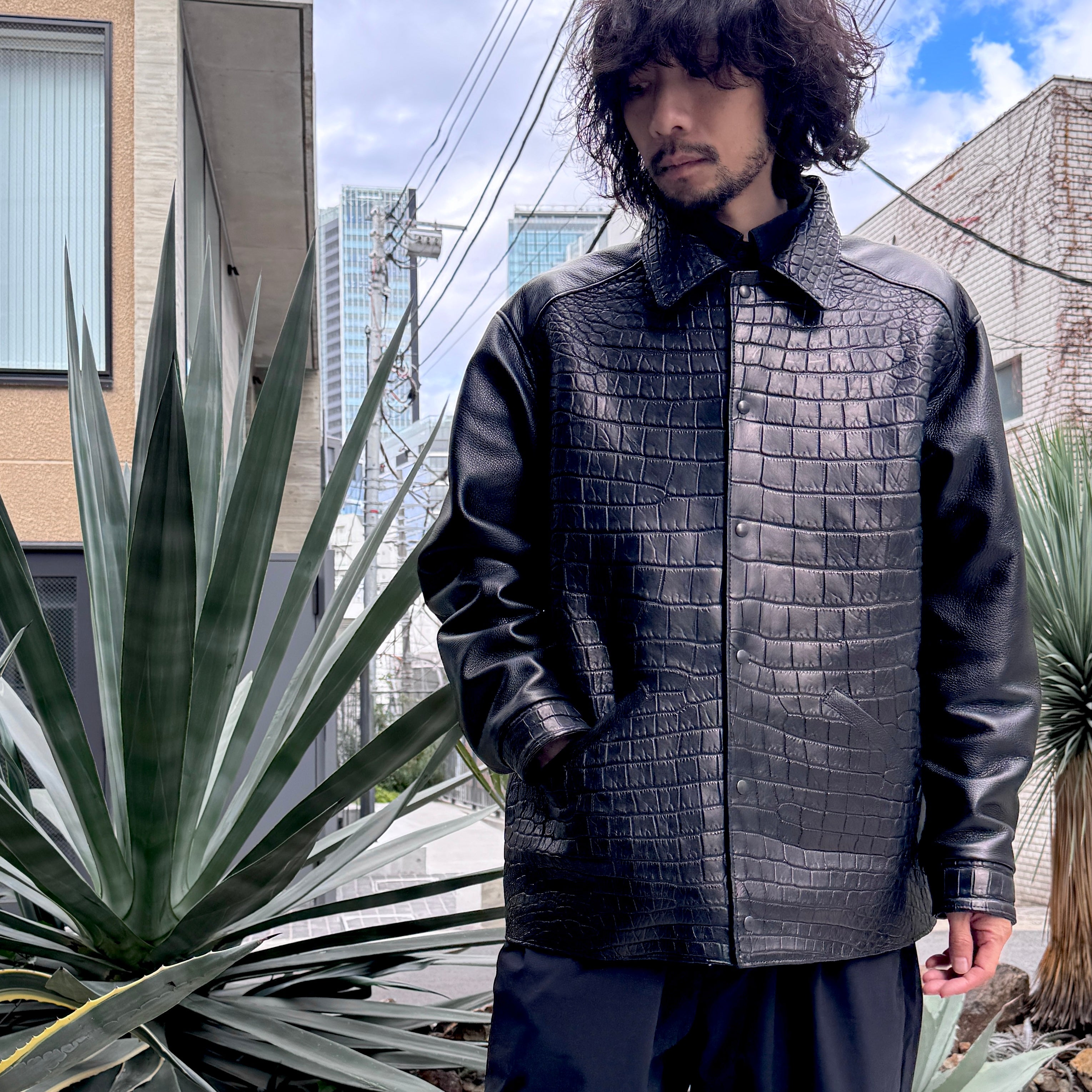 SOTOMI×ATSU CROCODILE POROSUS CAR COAT Type.2【クロコダイル