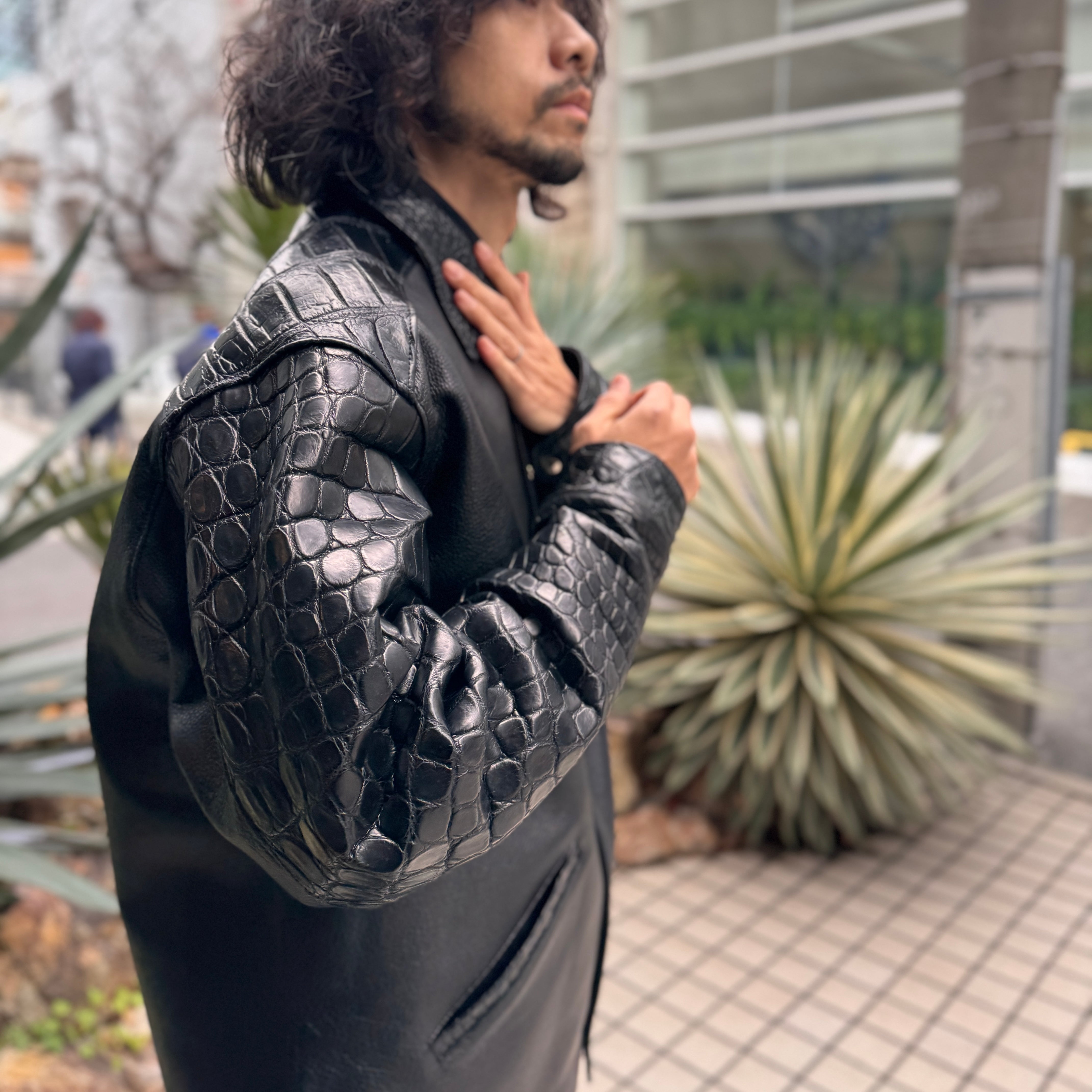 SOTOMI×ATSU CROCODILE POROSUS CAR COAT Type.3【クロコダイル