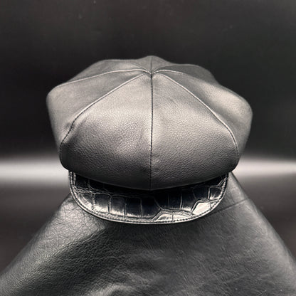SOTOMI×ATSU ORIGINAL CHROME LEATHER × CROCODILE POROSUS Casquette【クロムハイド/クロコダイル/ポロサス/キャスケット】