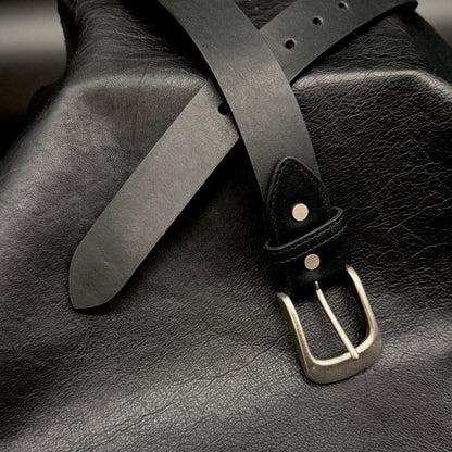 グイディ ステアハイドレザーベルト/真鍮バックル -GUIDI Steer hide Leather Belt-