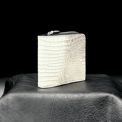 【クロコダイル ヒマラヤ】ワニ革ヒマラヤ二つ折り財布スモール-Crocodile Himalaya Small Wallet