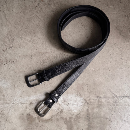 クロコダイル ポロサス レザーベルト/ニッケル・ダールバックル -Crocodile Porosus Leather Belt-