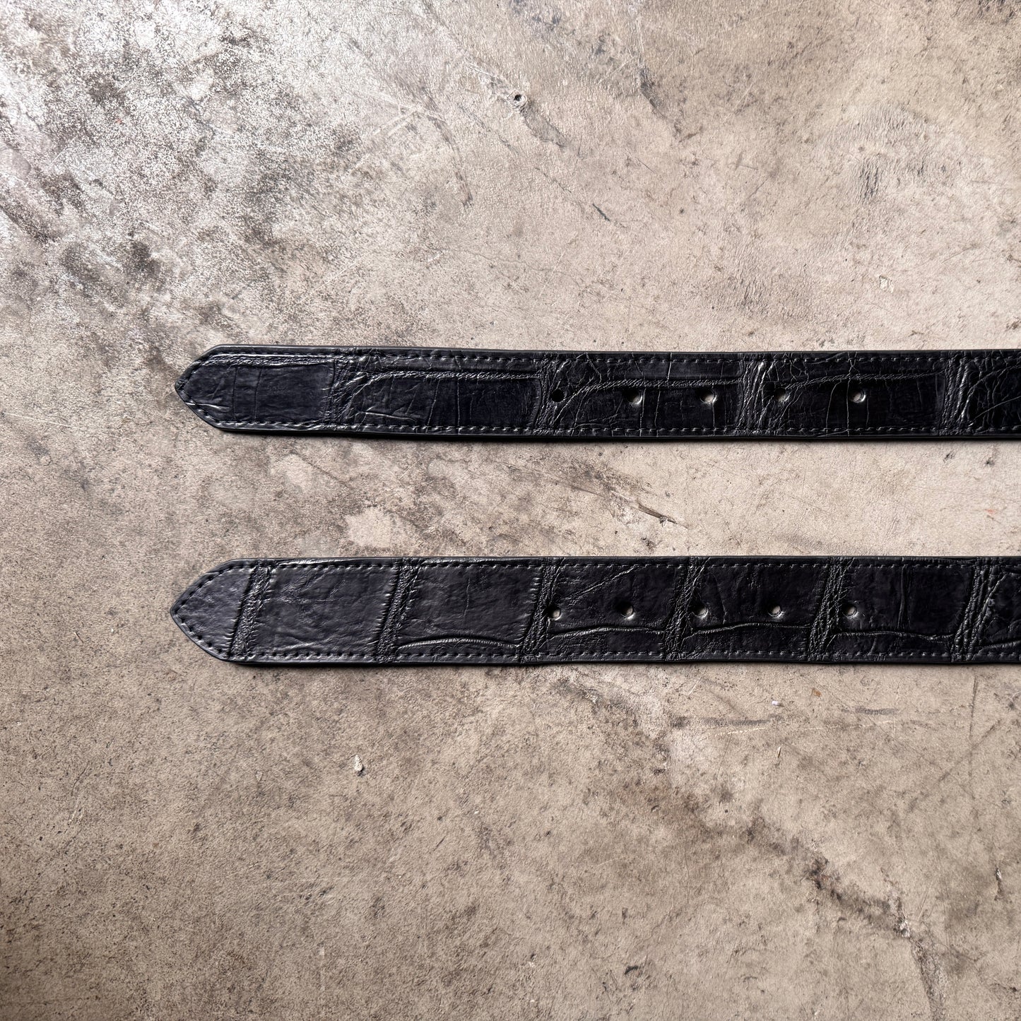 クロコダイル ポロサス レザーベルト/ニッケル・ダールバックル -Crocodile Porosus Leather Belt-