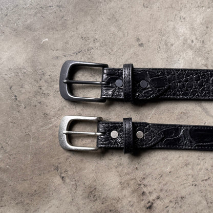 クロコダイル ポロサス レザーベルト/ニッケル・ダールバックル -Crocodile Porosus Leather Belt-