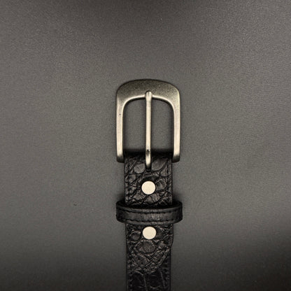 クロコダイル ポロサス レザーベルト/真鍮バックル -Crocodile Porosus Leather Belt-