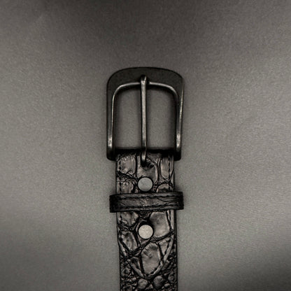 クロコダイル ポロサス レザーベルト/ニッケル・ダールバックル -Crocodile Porosus Leather Belt-