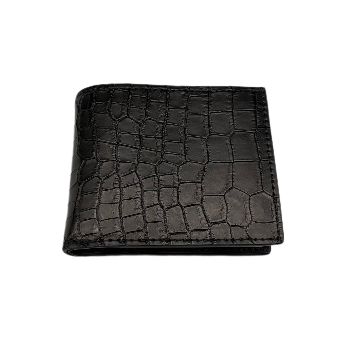 【クロコダイルポロサス】ワニ革二つ折り財布-Short Wallet