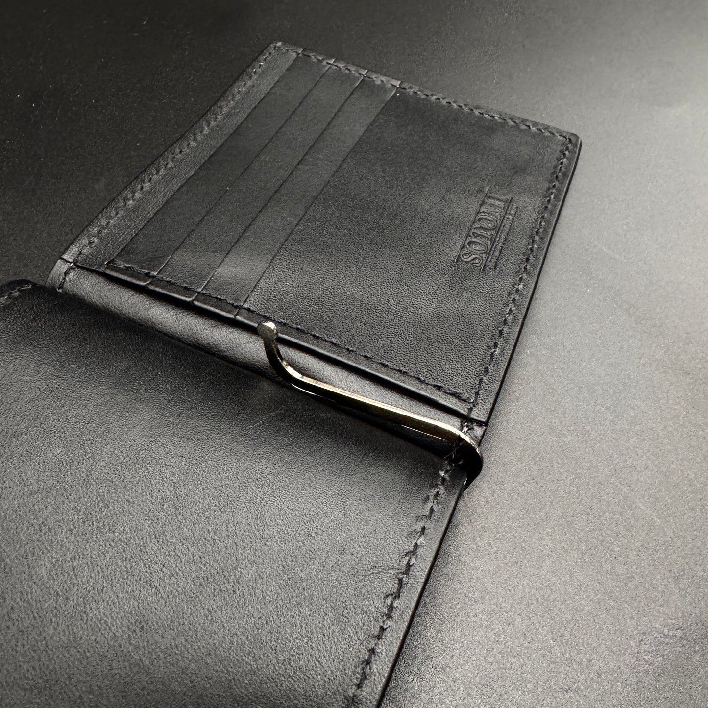 【エレファント】象革マネークリップウォレット-GRAY Elephant Money Clip Wallet
