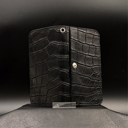 【クロコダイルポロサス】ワニ革トラッカーウォレット-Tracker Wallet-