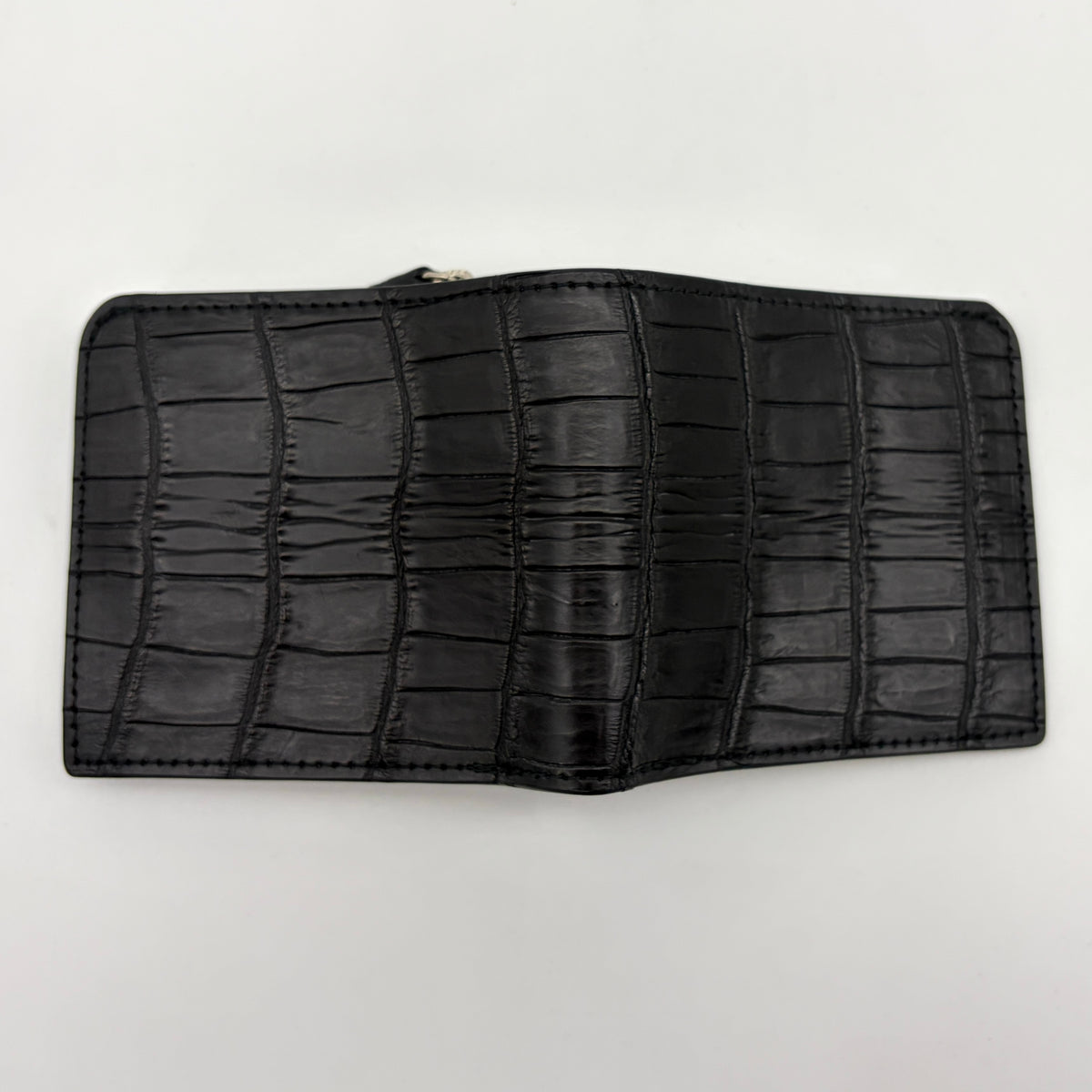 【クロコダイルポロサス】ワニ革二つ折り財布スモール-Small Wallet