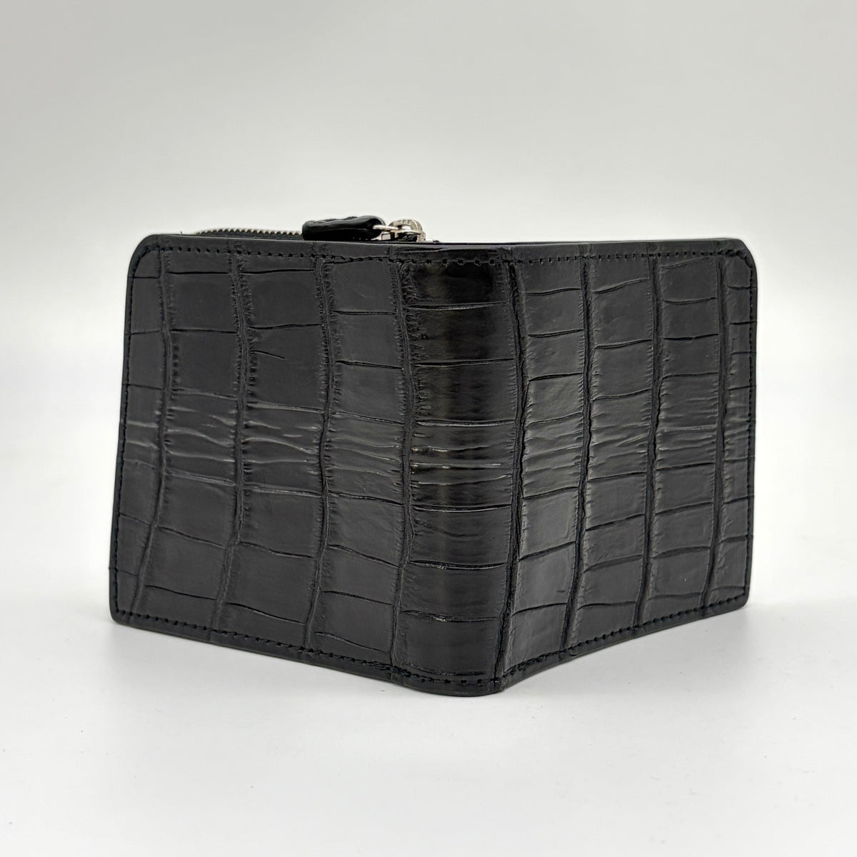 【クロコダイルポロサス】ワニ革二つ折り財布スモール-Small Wallet