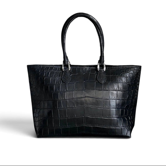 【クロコダイルポロサス】ワニ革ビッグトートバッグ- Crocodile Porosus Big Tote Bag