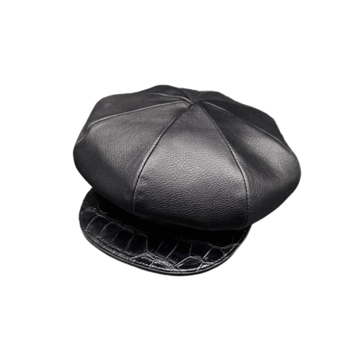 SOTOMI×ATSU ORIGINAL CHROME LEATHER × CROCODILE POROSUS Casquette【クロムハイド/クロコダイル/ポロサス/キャスケット】