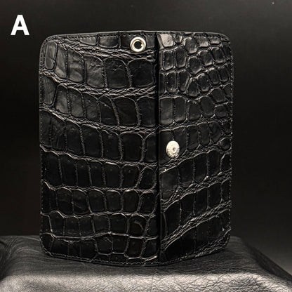 【クロコダイルポロサス】ワニ革トラッカーウォレット-Tracker Wallet-