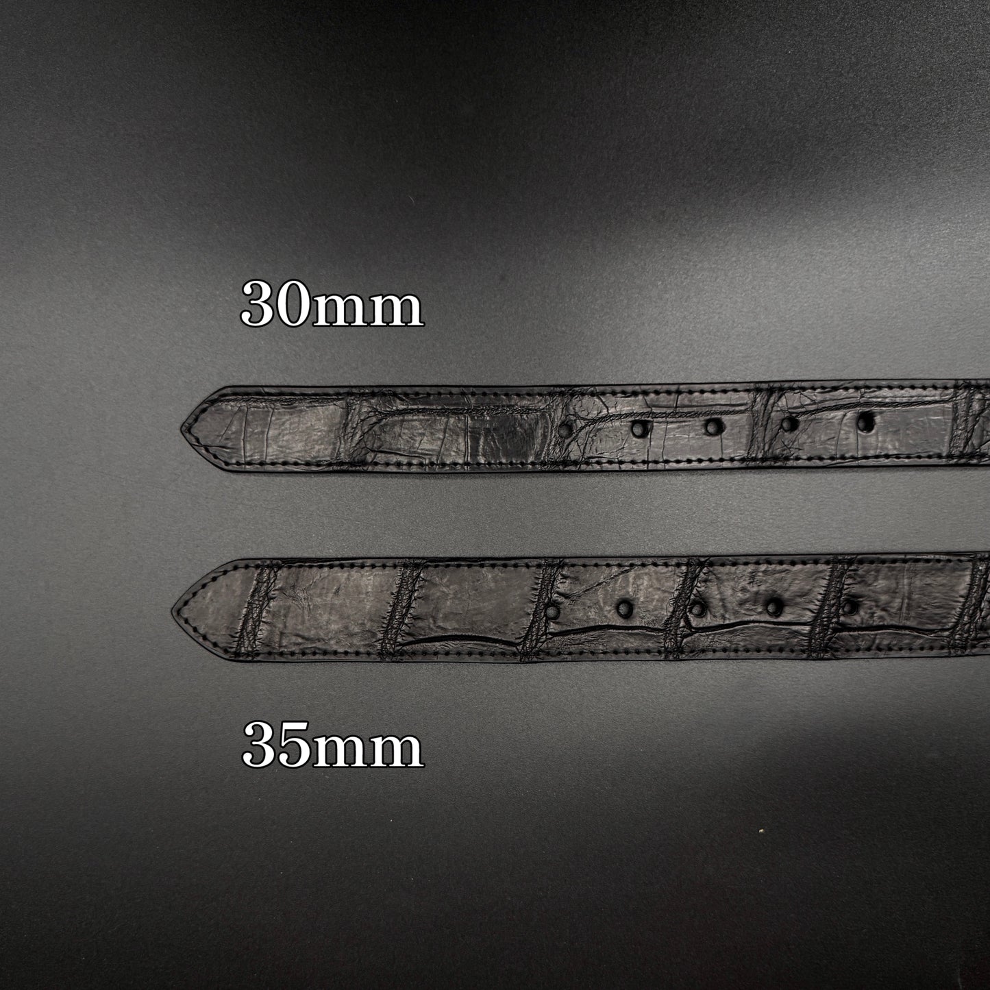 クロコダイル ポロサス レザーベルト/ニッケル・ダールバックル -Crocodile Porosus Leather Belt-