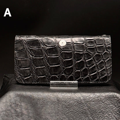 【クロコダイルポロサス】ワニ革トラッカーウォレット-Tracker Wallet-