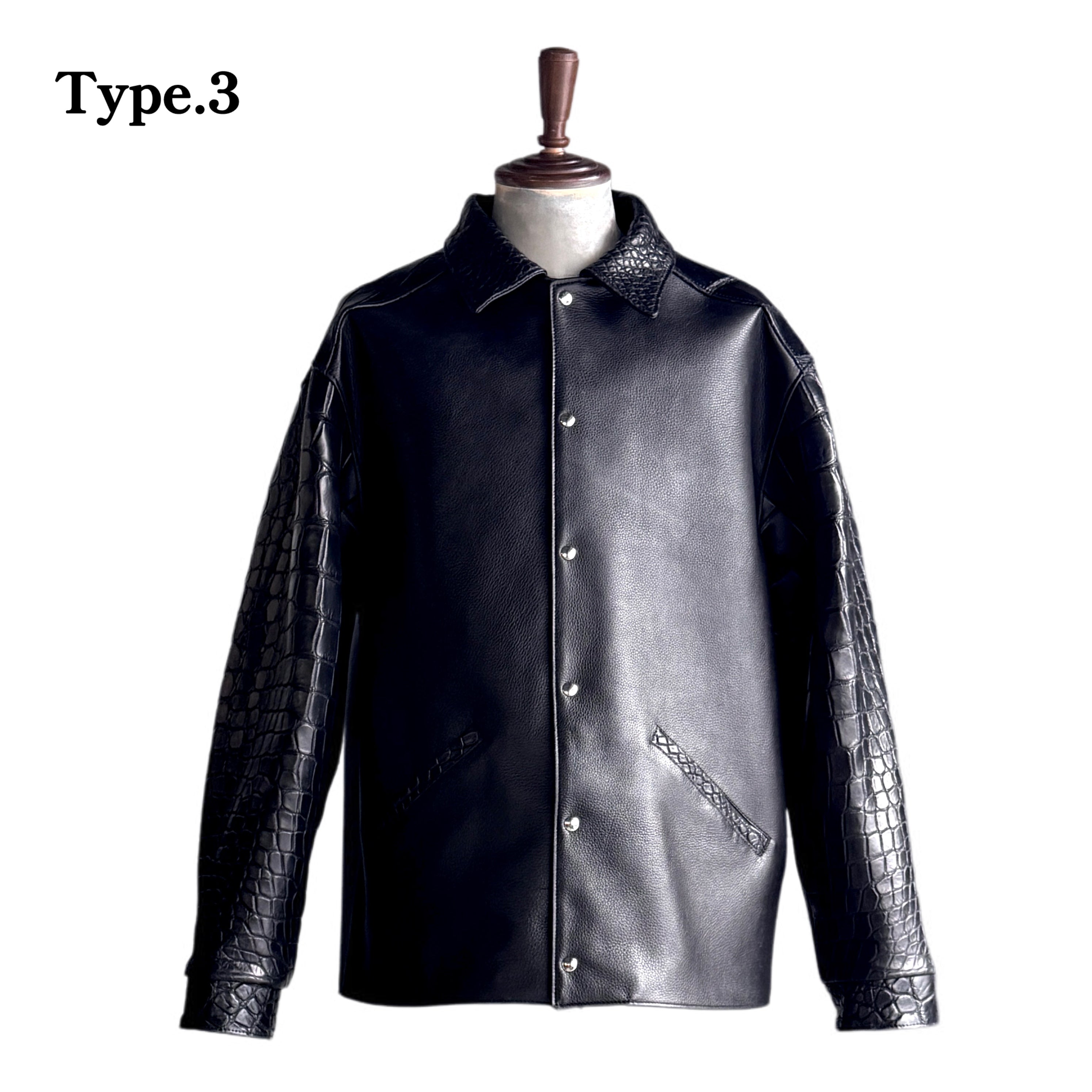 SOTOMI×ATSU CROCODILE POROSUS CAR COAT Type.3【クロコダイル