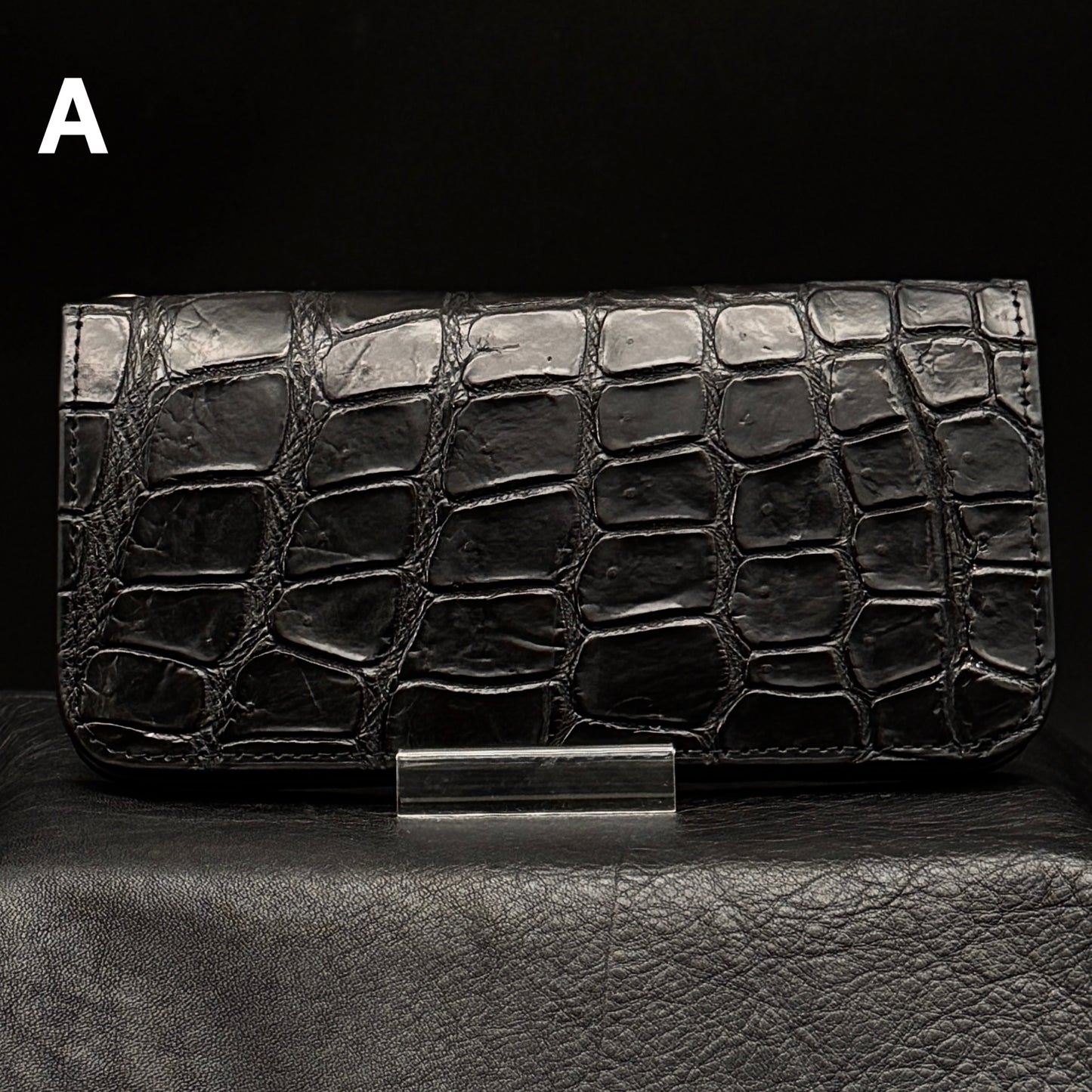 【クロコダイルポロサス】ワニ革トラッカーウォレット-Tracker Wallet-